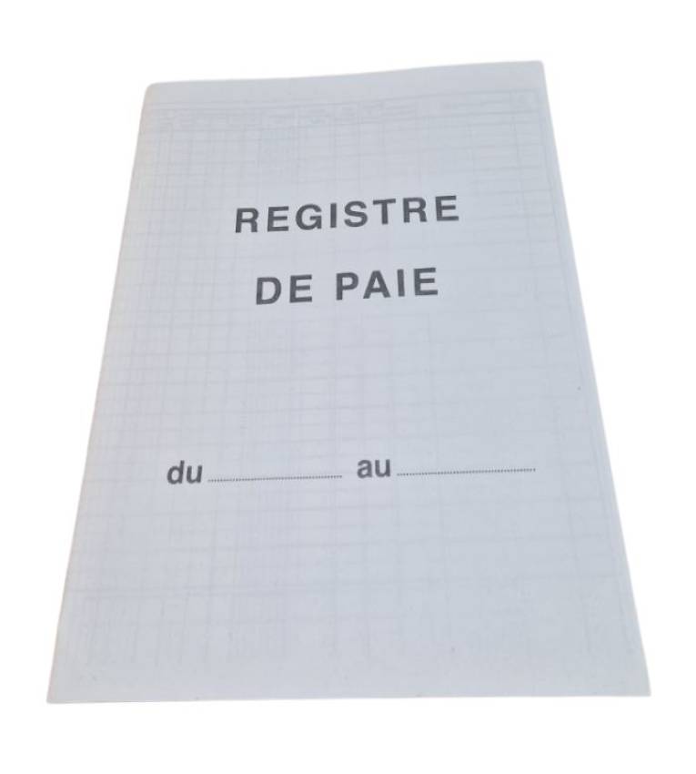 registre de paie orange 30 pages recto verso